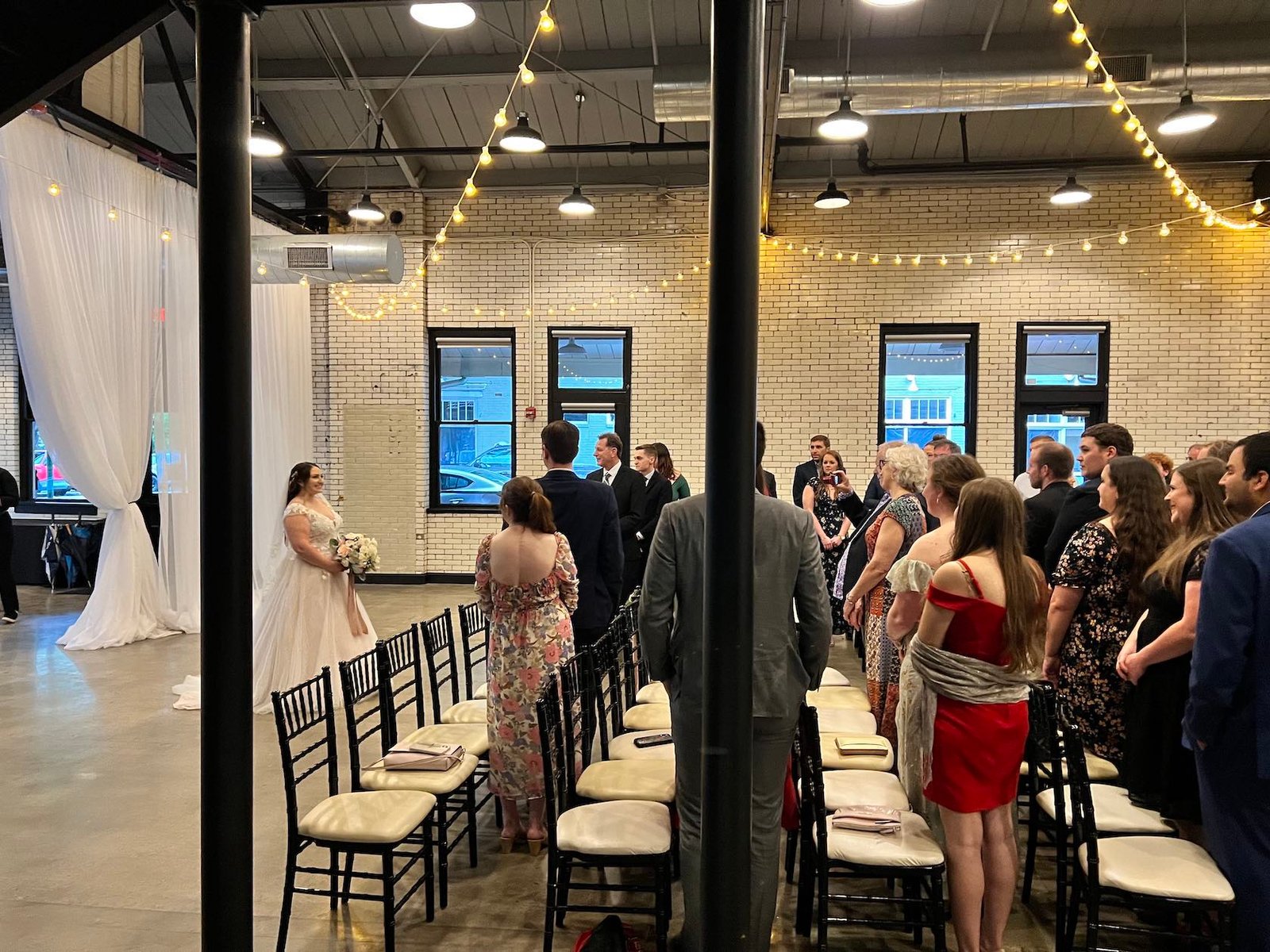 Raleigh_Wedding_DJ__Lighting_Ceremony__Reception_at_Market_Hall_Bridal_Processional - Stylus Weddings Stylus SE - TV Inspired Raleigh Wedding DJ at Market Hall